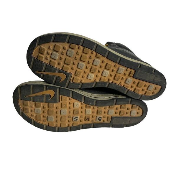 Nike ACG Woodside Leather Duck Boots 11 Black Lace Up Round Toe Water Resistant - Picture 7 of 8